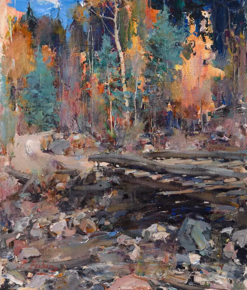 Bridge Rio Hondo av Nicolai Fechin