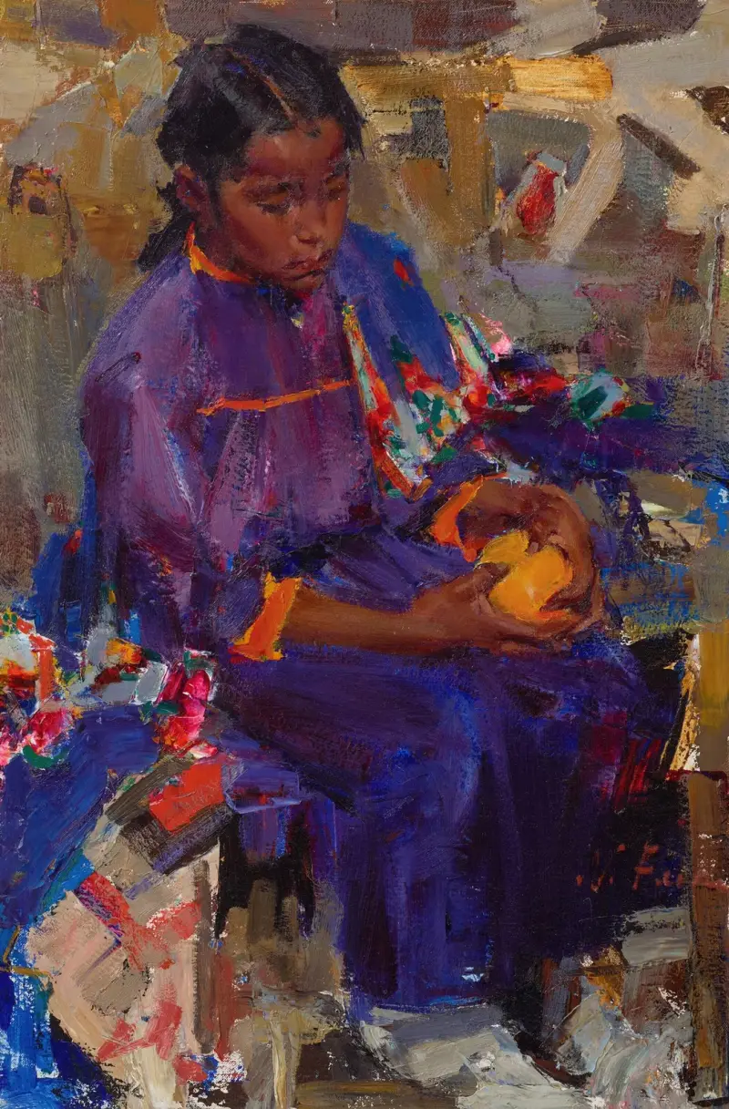 Cesarita in Violet av Nicolai Fechin