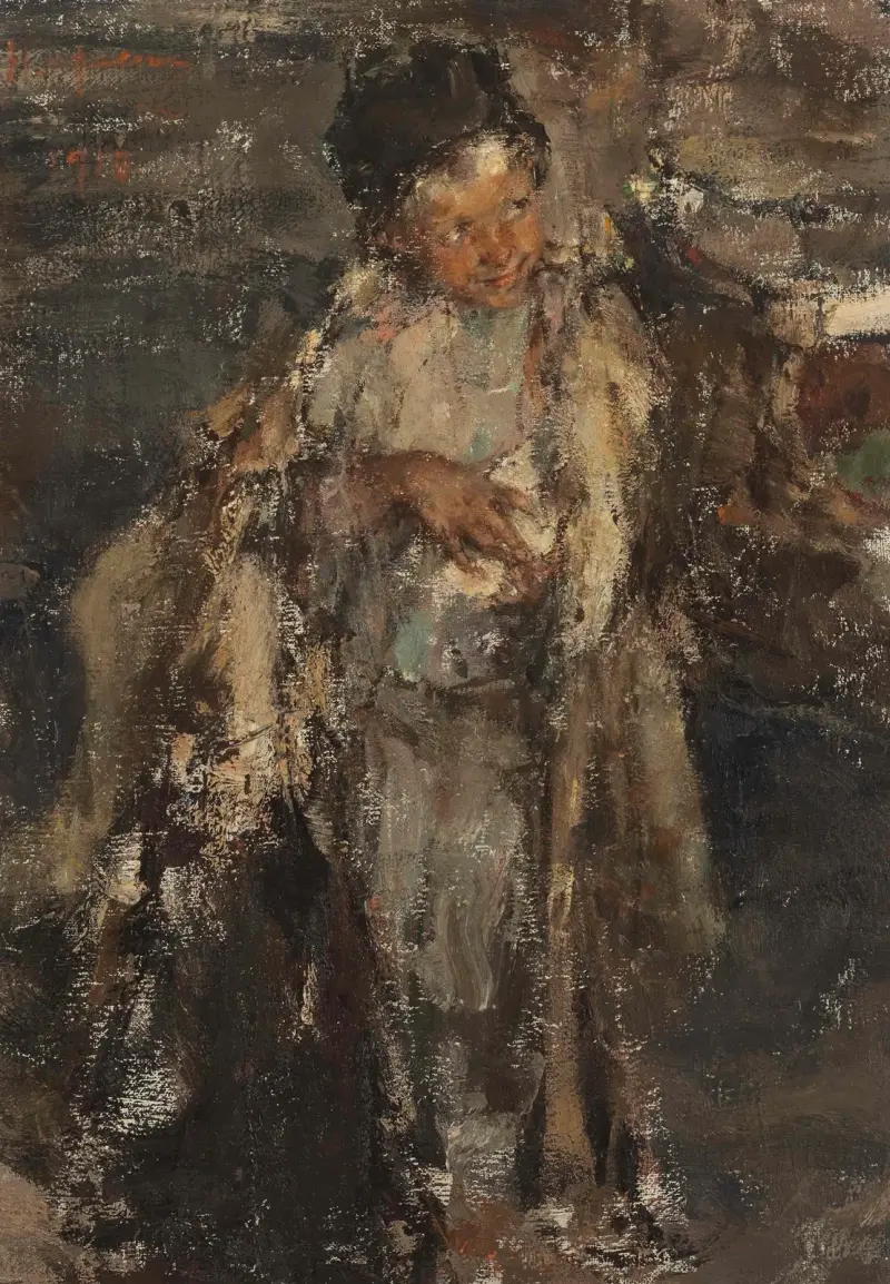 Little shepherd boy av Nicolai Fechin