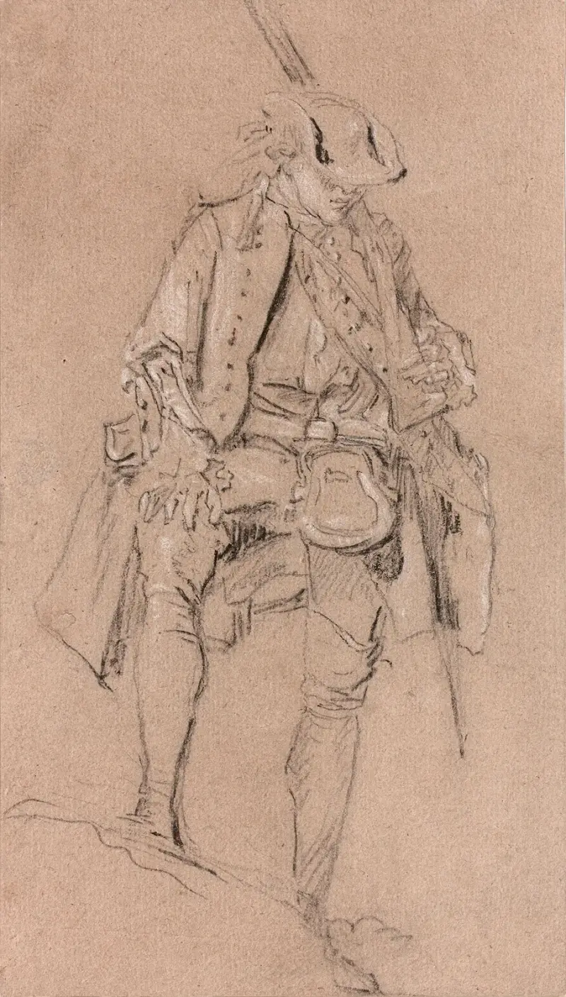 Studie av jägare av Nicolas Lancret