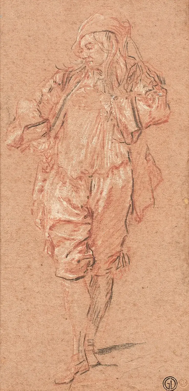 Studie av helfigur av Nicolas Lancret