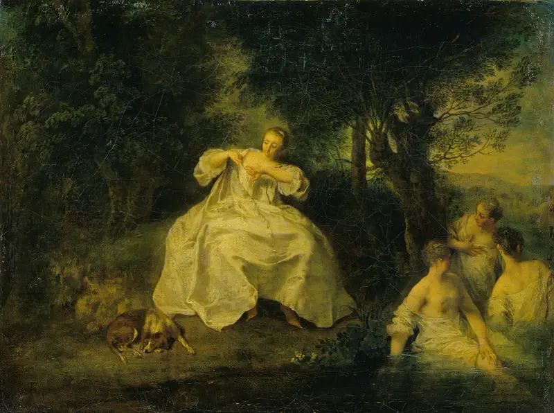 Badende Frauen von Nicolas Lancret