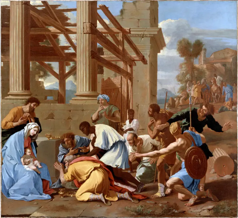 The Adoration Of The Magi av Nicolas Poussin