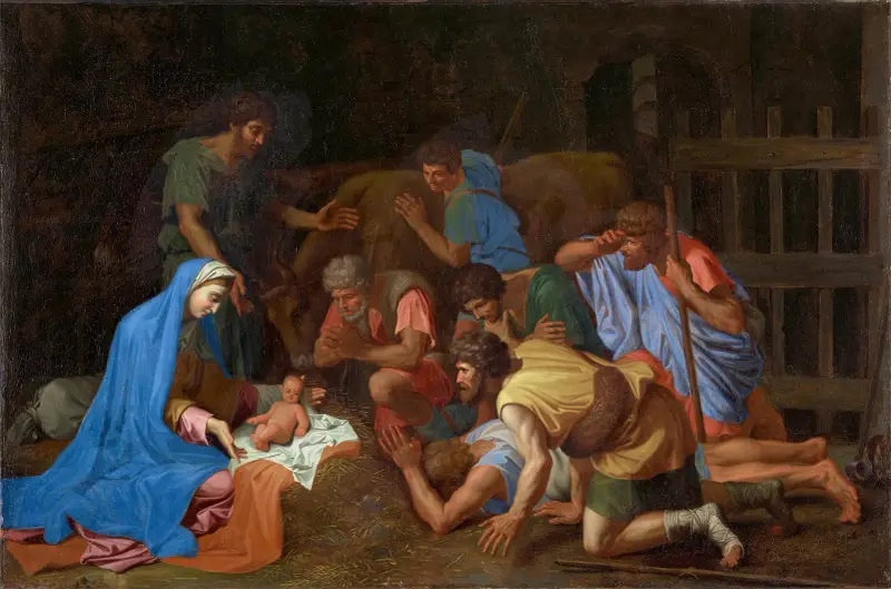 Herdarnas tillbedjan av Nicolas Poussin
