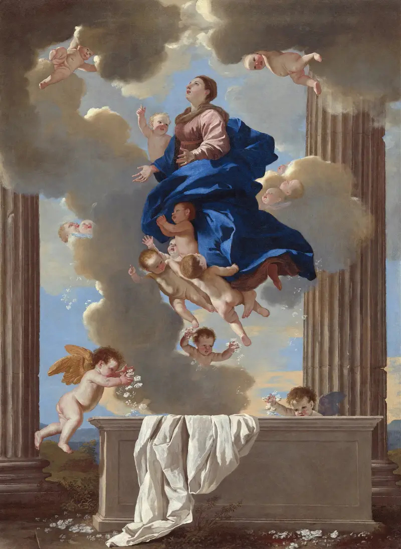 Jungfru Marie himmelsfärd av Nicolas Poussin
