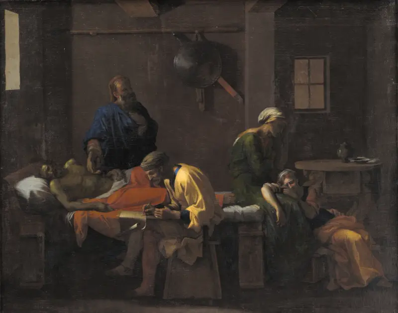 The Testament Of Eudamidas av Nicolas Poussin