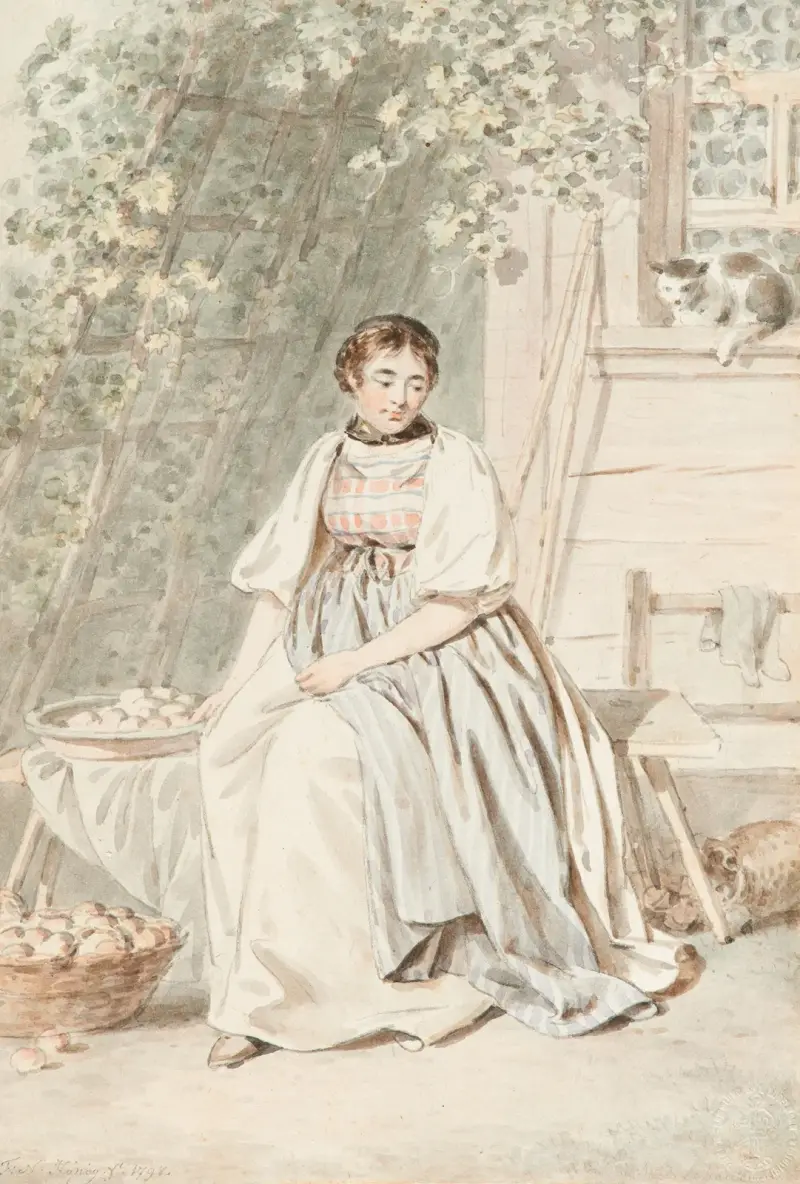 Bäuerin von Oberhasli, 1798 – nr 1 av Franz Niklaus König