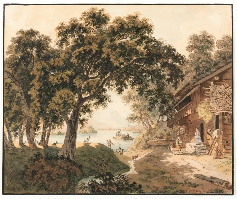 Bauernhaus am Brienzersee av Franz Niklaus König