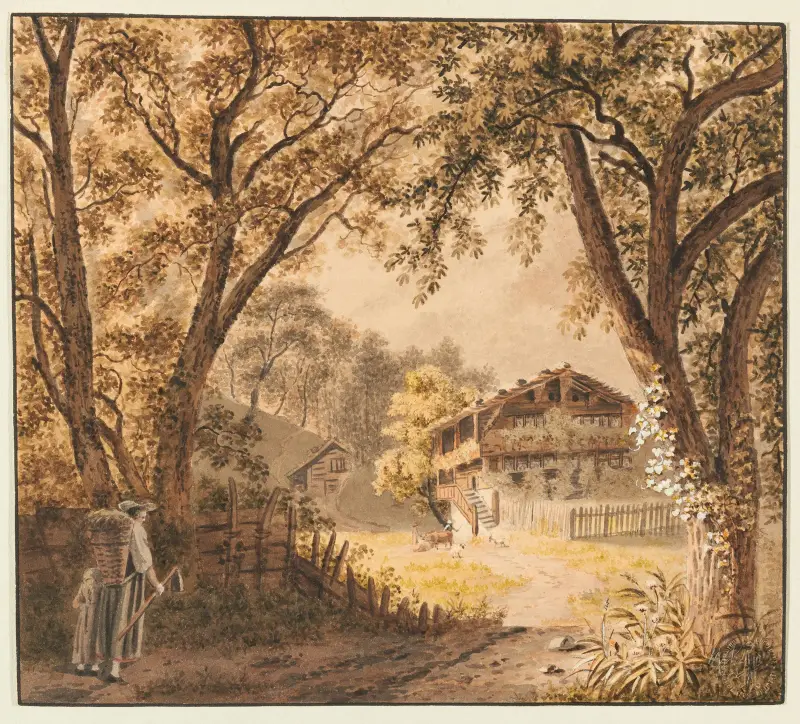 Bondgård i Berner Oberland av Franz Niklaus König