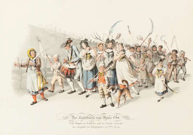 Der Landsturm von Anno 1798 av Franz Niklaus König