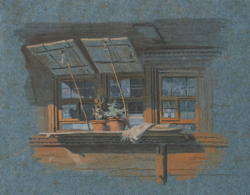 Fönsterstudie av ett hus i Berner Oberland av Franz Niklaus König
