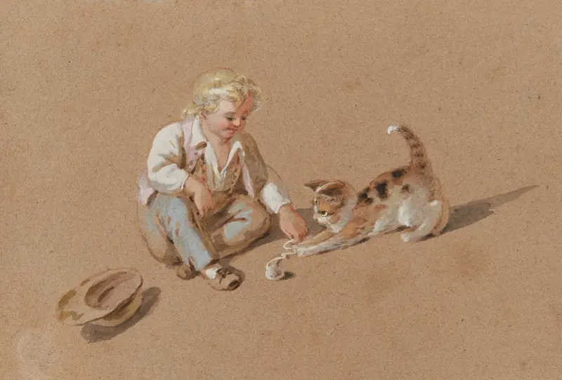 Pojke och katt av Franz Niklaus König