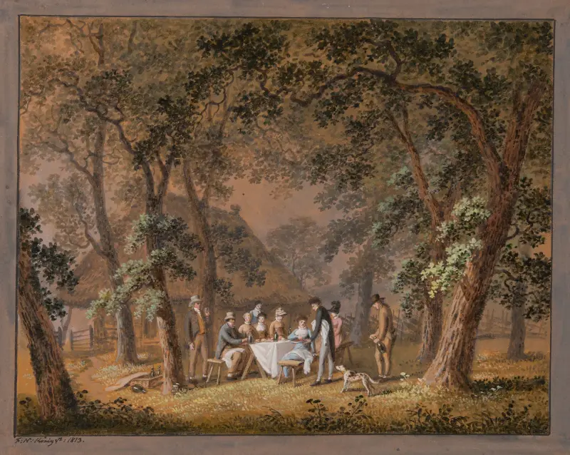 Lantlig måltid i Schüpfenwald av Franz Niklaus König