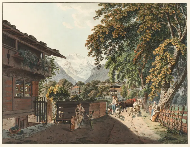 Le Retour des Alpes av Franz Niklaus König