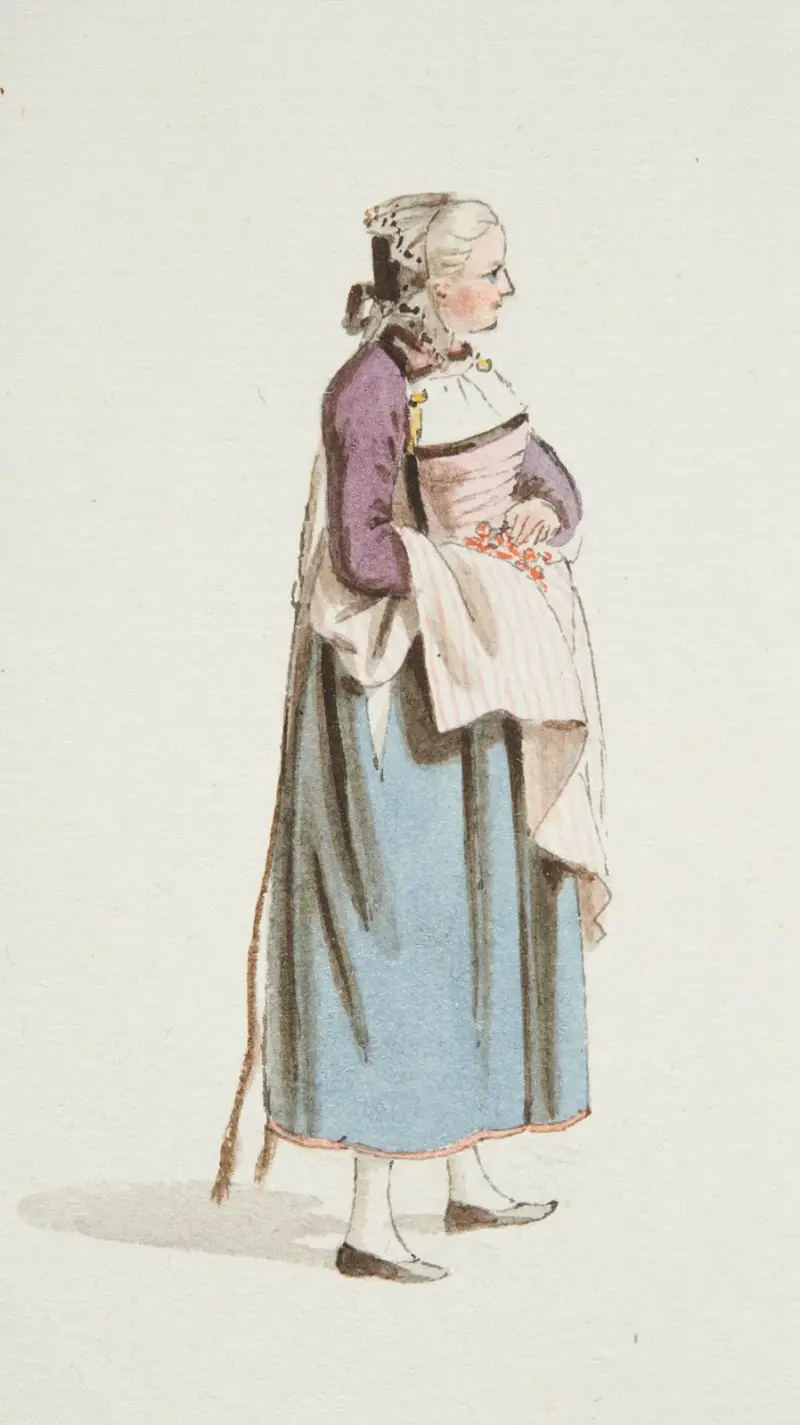 Mädchen auf dem Markt in Bern av Franz Niklaus König