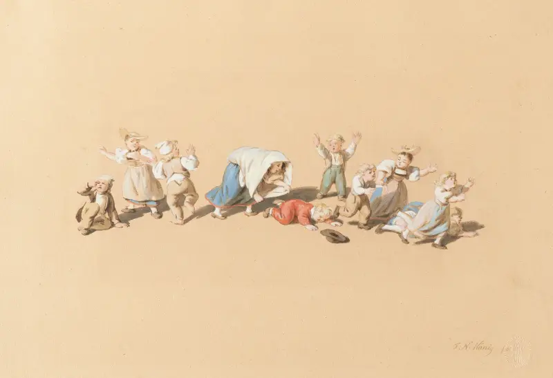 Lekande barn av Franz Niklaus König
