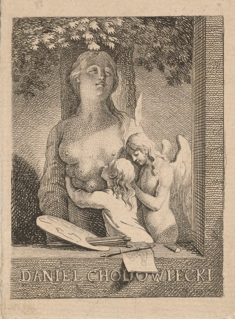 Bookplate of Daniel Chodowiecki av Daniel Nikolaus Chodowiecki