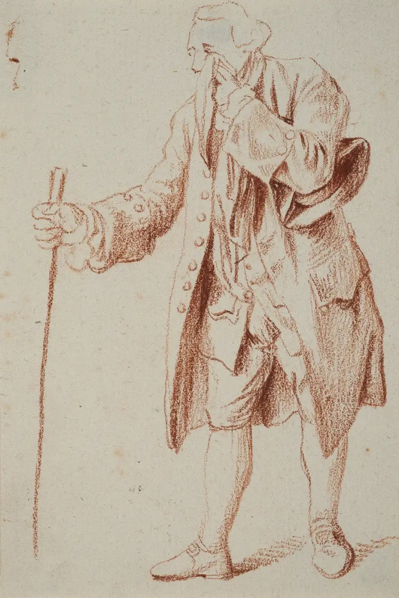 Weinender Mann von Daniel Nikolaus Chodowiecki