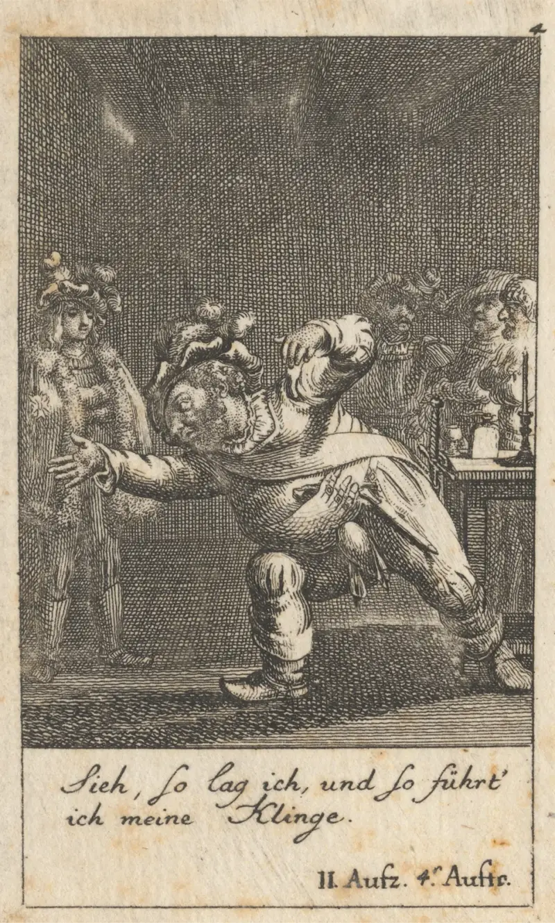 Henrik IV, del I, akt II, scen IV av Daniel Nikolaus Chodowiecki