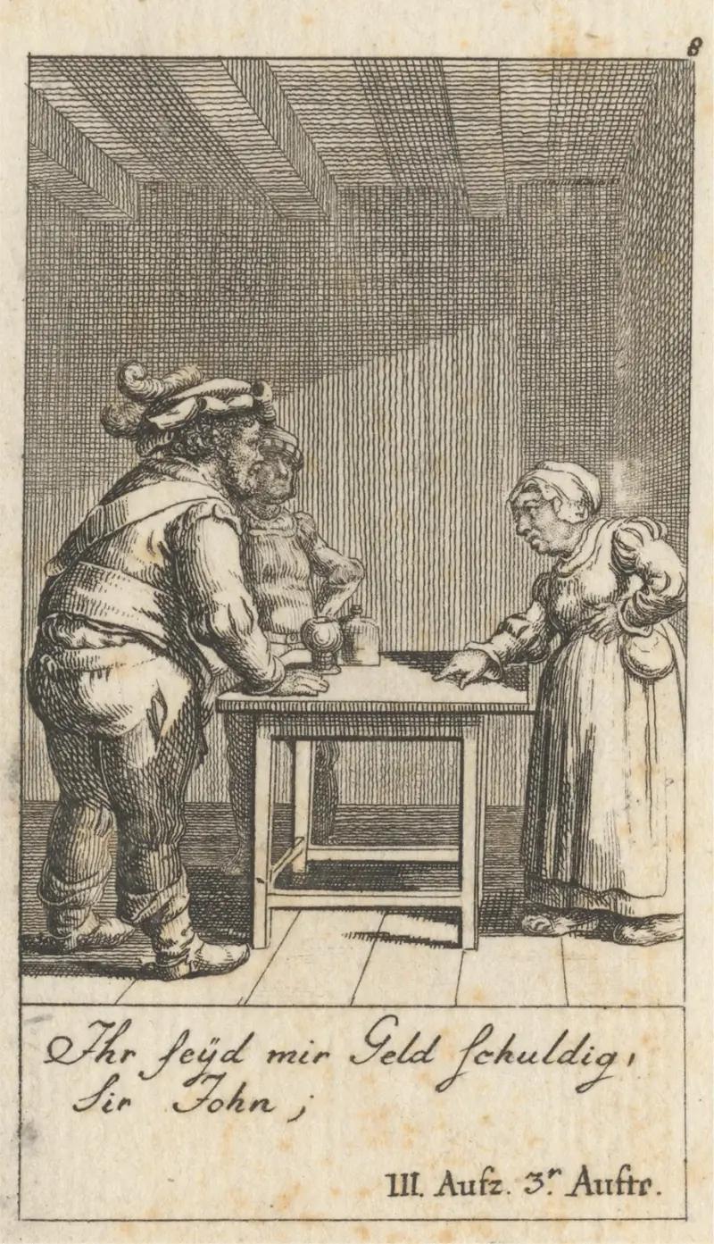 ‘Henry IV, Part I,’ Act III, Scene III av Daniel Nikolaus Chodowiecki