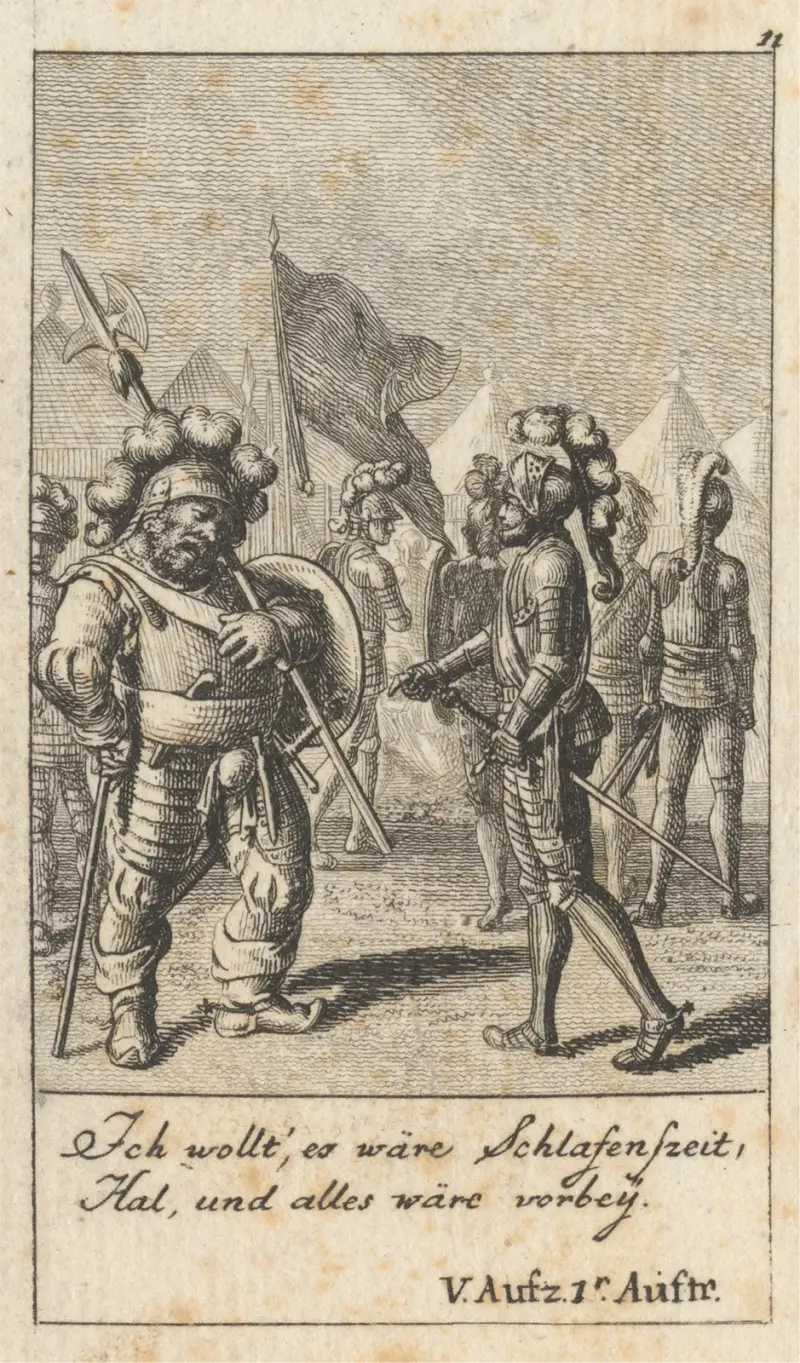 Henrik IV, del I, akt V, scen I av Daniel Nikolaus Chodowiecki