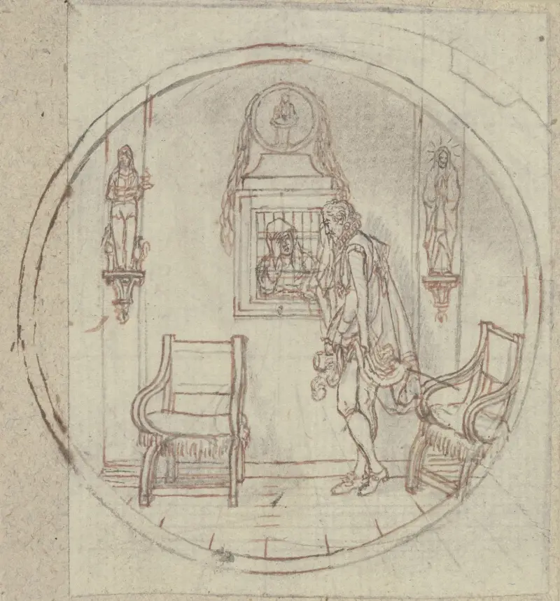König Ludwig XIII. und Louise de La Fayette von Daniel Nikolaus Chodowiecki