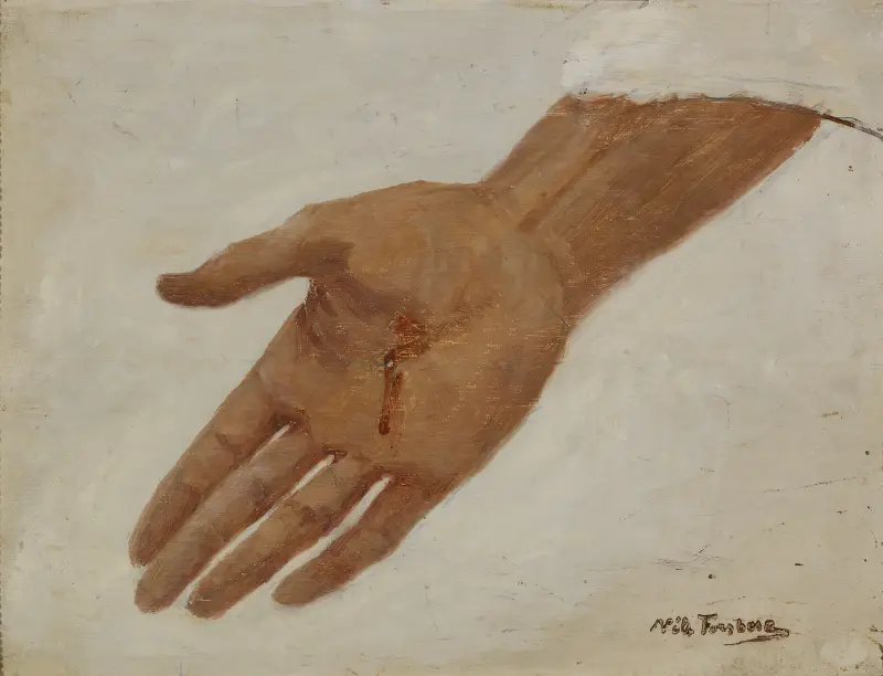 Hand. Skiss till en bild av Kristus av Nils Forsberg
