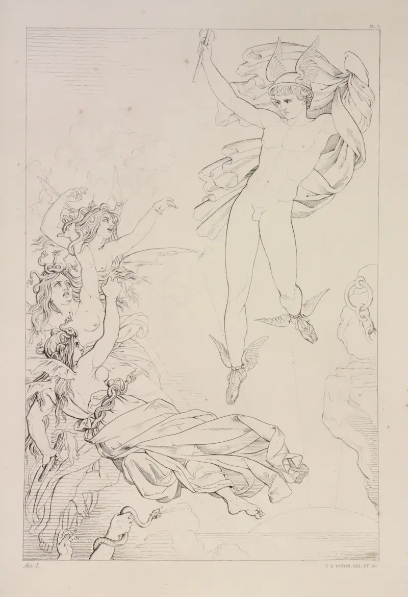 Compositions from Shelley’s Prometheus unbound Pl.2 av Sir Joseph Noel Paton