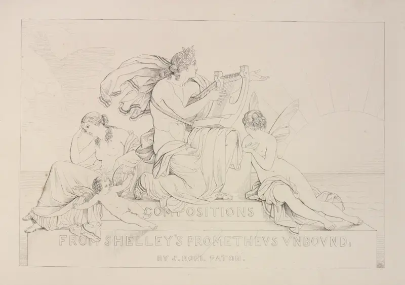 Compositions from Shelley’s Prometheus unbound – Title page av Sir Joseph Noel Paton