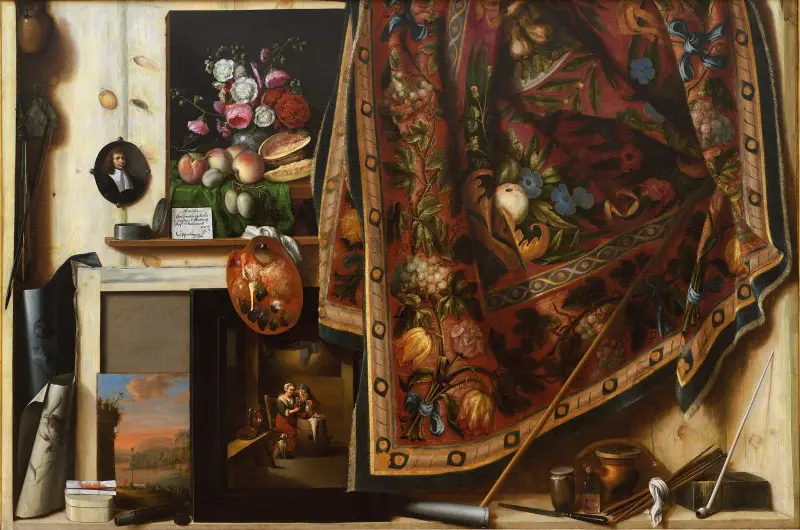 Trompe L’oeil. A Cabinet In The Artist’s Studio av Cornelis Norbertus Gijsbrechts