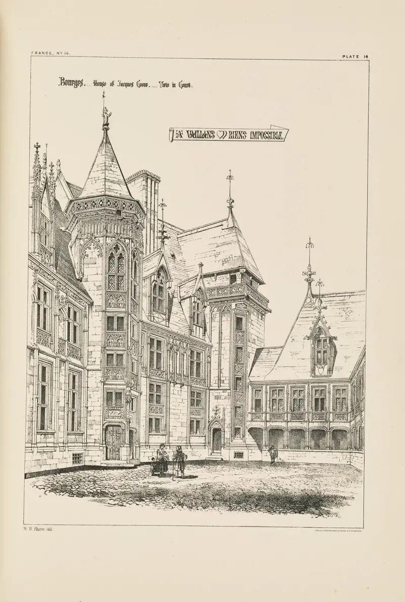 Bourges. Jacques Cœur’s House. View in Court. av Richard Norman Shaw