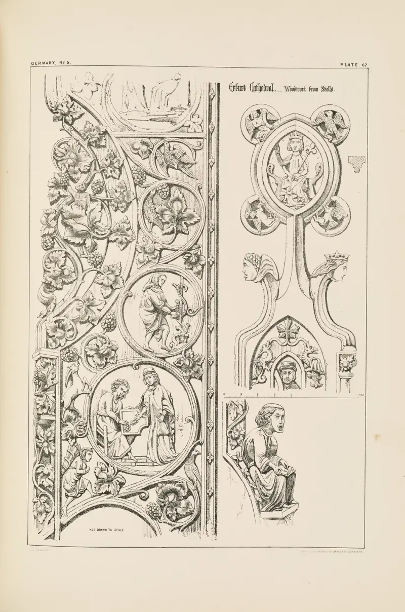 Erfurt. Cathedral. Woodwork from Stalls in Choir av Richard Norman Shaw