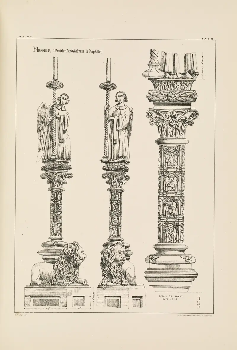 Florence. Marble Candelabrum in Baptistery av Richard Norman Shaw