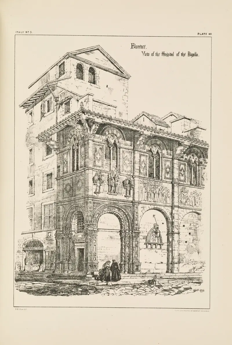 Florence. View of the Hospital of the Bigallo av Richard Norman Shaw