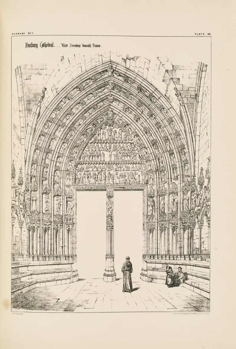 Freiburg. Cathedral. View of Great West Doorway av Richard Norman Shaw
