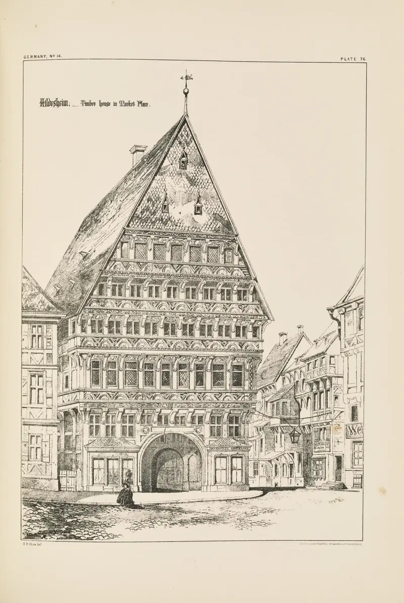 Hildesheim. Timber House in Market Place. Date, 1529 av Richard Norman Shaw