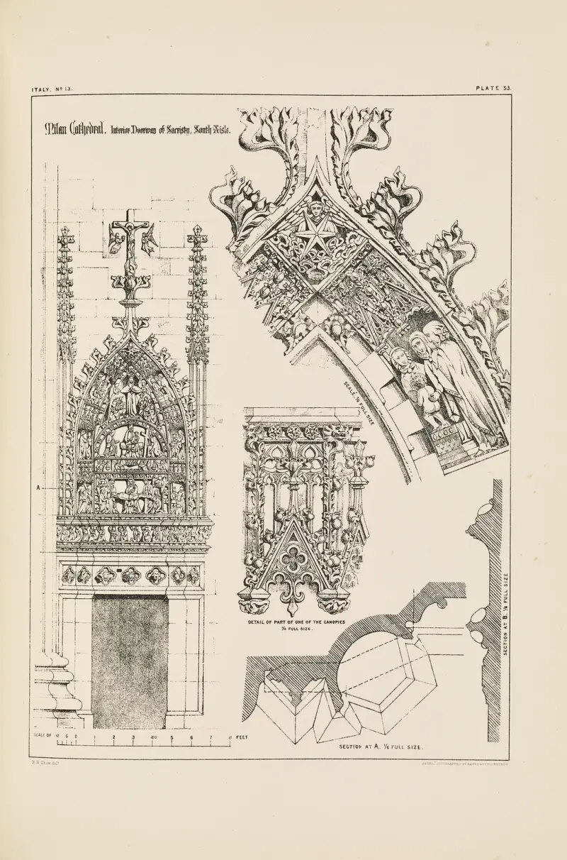 Milan. Cathedral. Interior Doorway of Sacristy, South Aisle av Richard Norman Shaw