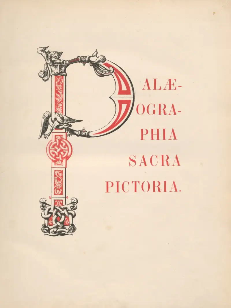 Palaeographia sacra pictoria – Title page av John Obadiah Westwood