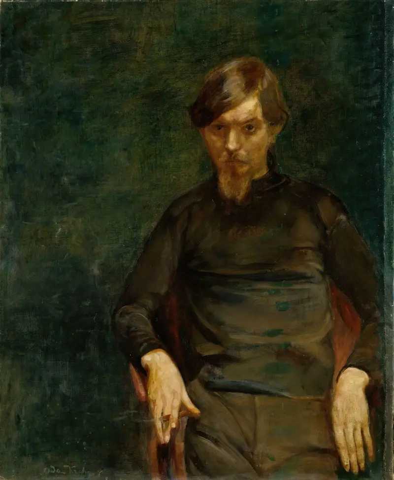 Portrait of the Swedish Painter Ivar Arosenius av Oda Krohg