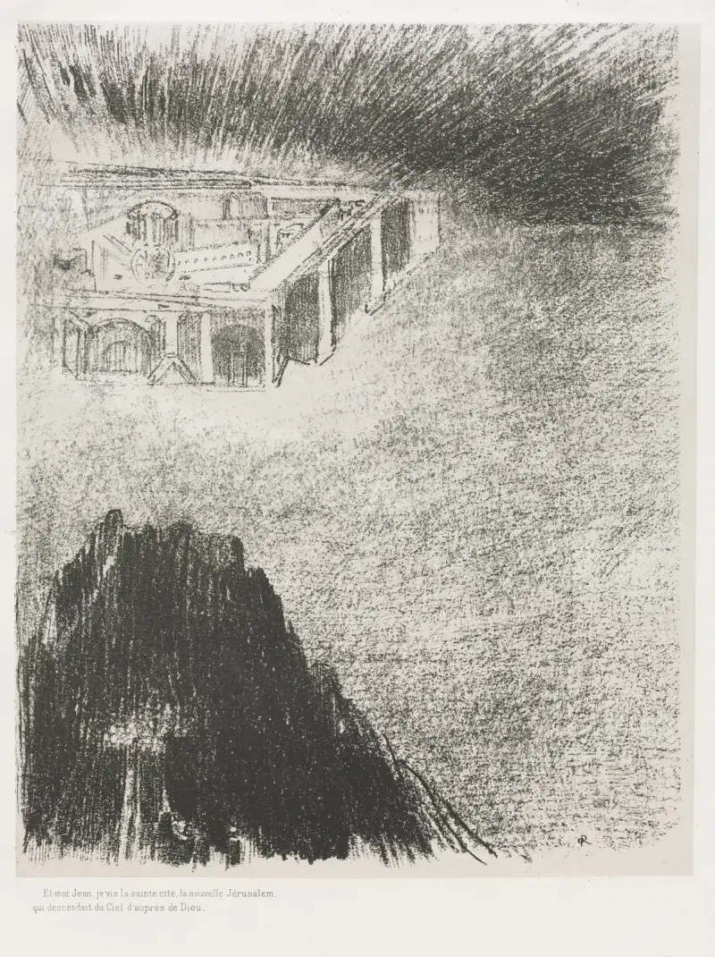 And I, John, Saw the Holy City, New Jerusalem, Coming Down from God and out of Heaven av Odilon Redon