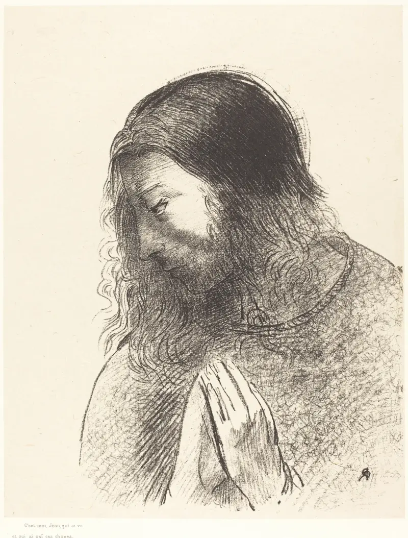 C’est moi, Jean, qui ai vu et qui ai oie ces choses (And I John saw these things and heard them av Odilon Redon