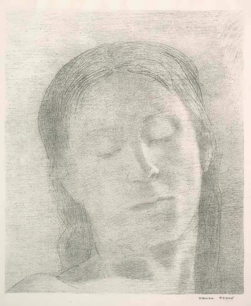 Zavřené oči, Odilon Redon