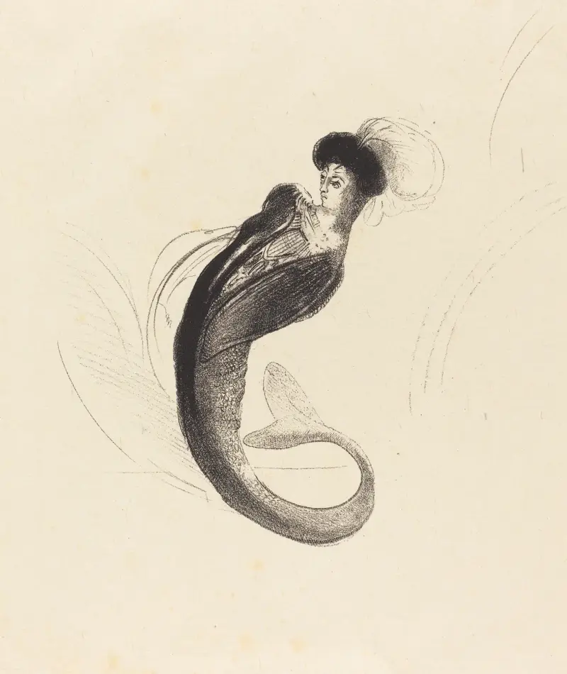 Femme a la torque ornee (Woman with a plumed hat) av Odilon Redon