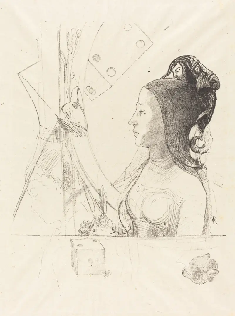 Frau im Profil von Odilon Redon