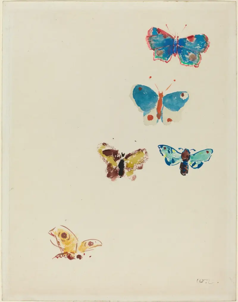 Pět motýlů, Odilon Redon