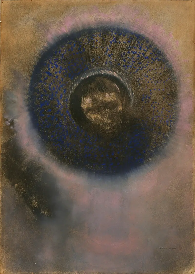 Hlava v aureole, Odilon Redon