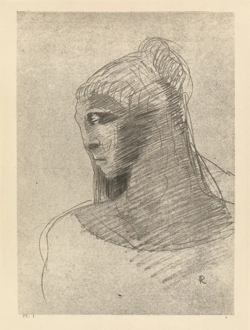 Je t’adore a l’egal de la voute nocturne. O vase de tristesse, o grande taciturne av Odilon Redon