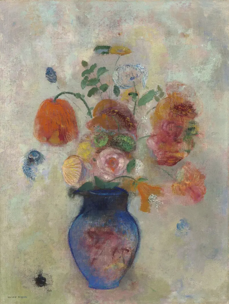 Velká váza s květinami, Odilon Redon