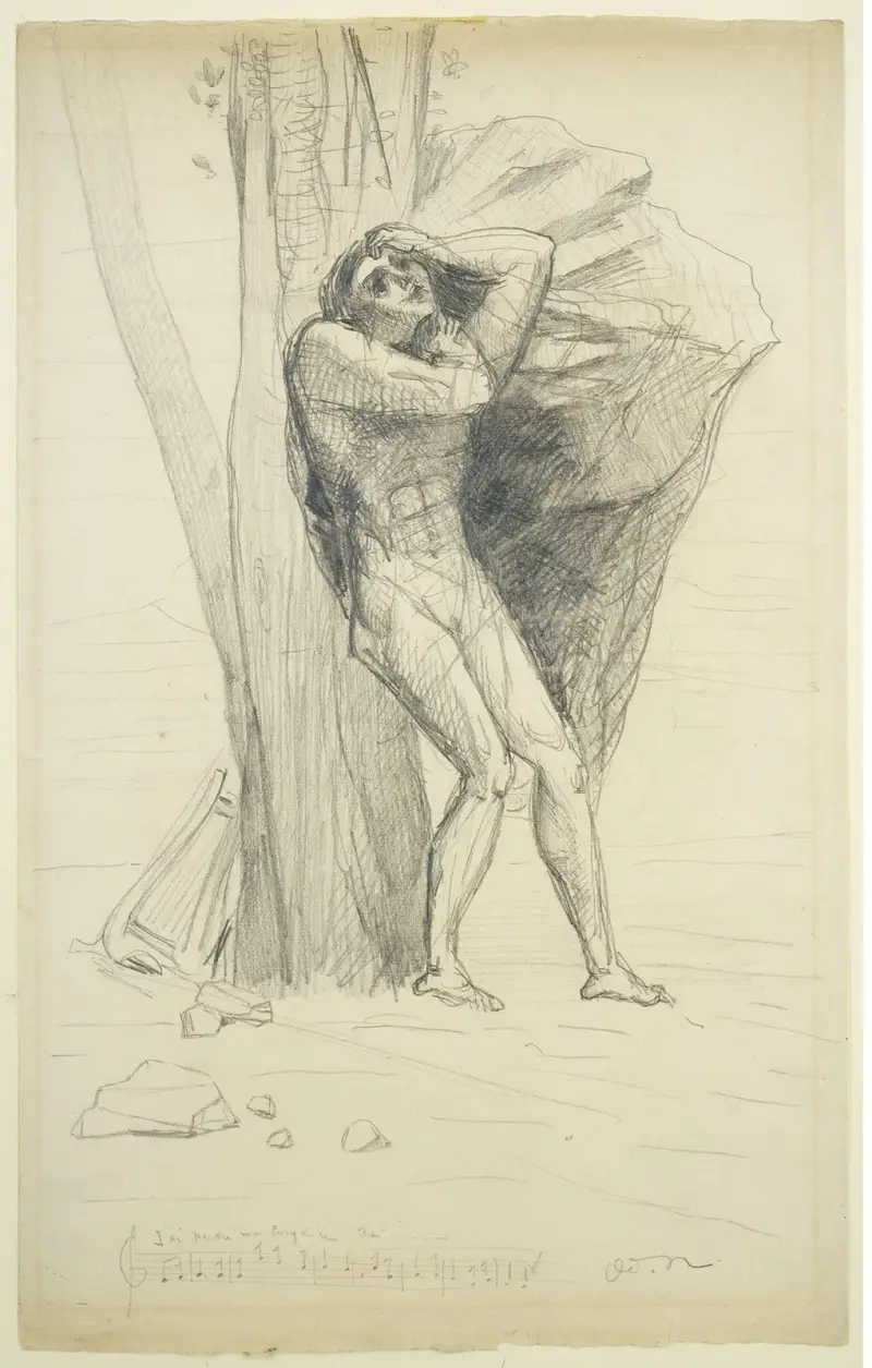 Orpheus in Verzweiflung von Odilon Redon