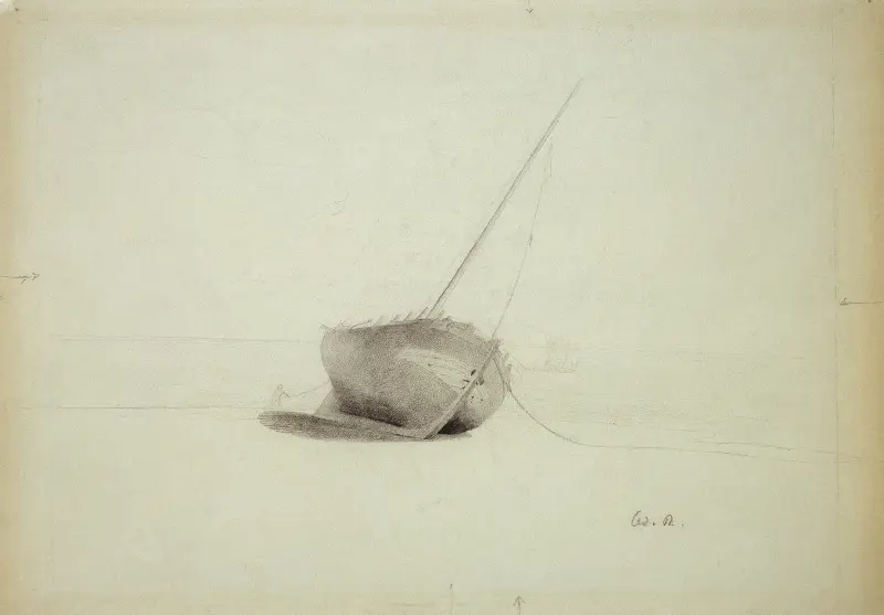 Loď na pláži, Odilon Redon